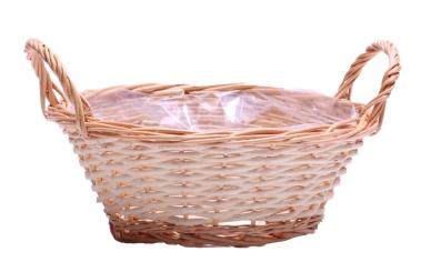 Korbschale Spaltweidengeflecht natur rund d30cm 