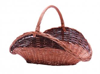 Kaminkorb bauchig mit Streifen Vollweide 