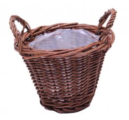 Korbübertopf  ungeschälte Weide d13h10 