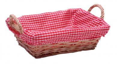 Brotkörbchen Spaltweide mit Stoffeinlage rechteckig 29cm 