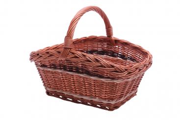 Einkaufskorb eckig gesottene Weide 45cm 