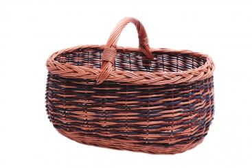 Einkaufskorb Vollweide mit farbigen Streifen 