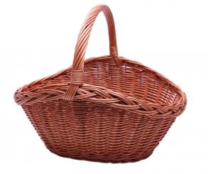 Dekokorb oval bauchig gesottene Vollweide 50cm 