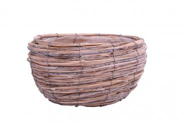 Pflanzkorb aus Spaltweiden-Spangeflecht oval 23cm (S) 