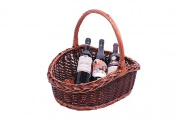 Präsentkorb Vollweide hell/dunkel oval 