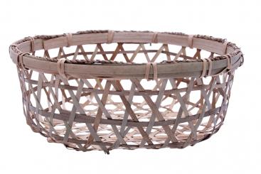 Korbschale aus Bambusgeflecht rund d26cm 
