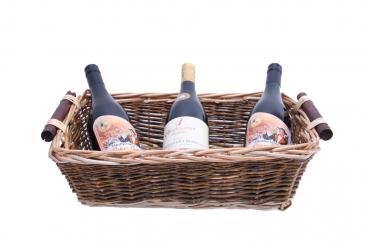 Korbschale Weidengeflecht natur mit Vollweidenrand eckig 40cm 