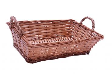 Korbschale Spaltweide braun rechteckig 34cm 