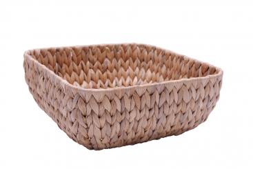 Korbschale Wasserhyazinthgeflecht quadratisch 26cm 
