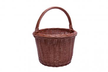 Einkaufskorb rund aus gesottener Vollweide d38cm 