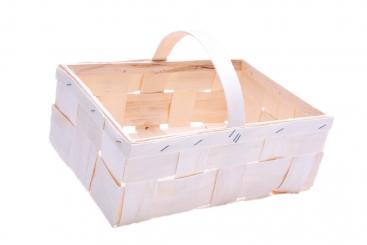 Spankorb natur rechteckig mit Henkel 30cm 