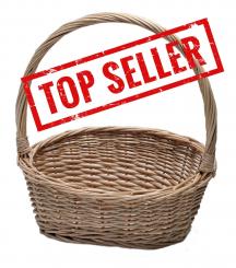 Präsentkorb Vollweide hell 35cm 