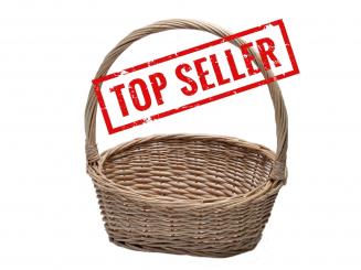 Präsentkorb Vollweide hell 50cm 