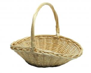 Präsentkorb helle Vollweide, bauchig 35cm 