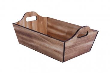 Holzkiste mit seitlichen Eingriffen 32cm 
