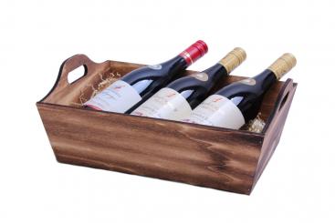 Holzkiste mit seitlichen Eingriffen 36cm 